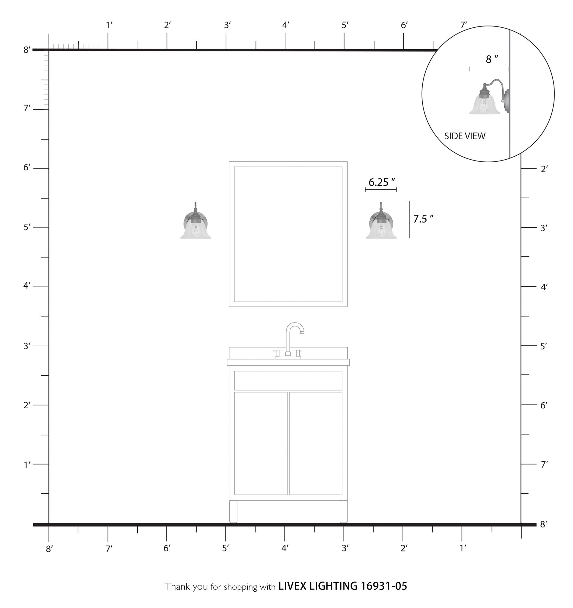 Moreland 1 Light Polished Chrome Vanity Sconce