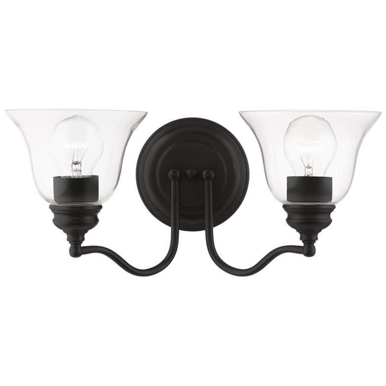 Image 1 Moreland 2 Light Black Vanity Sconce