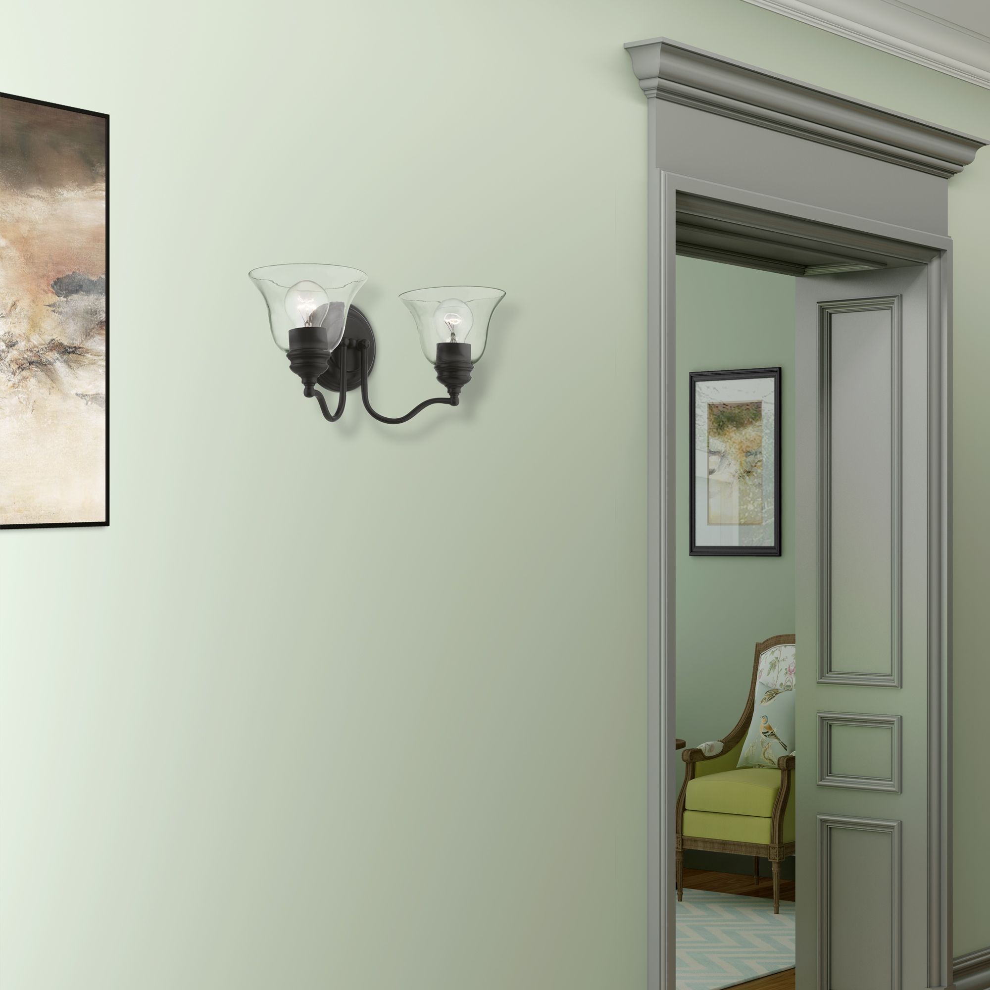 Moreland 2 Light Black Vanity Sconce