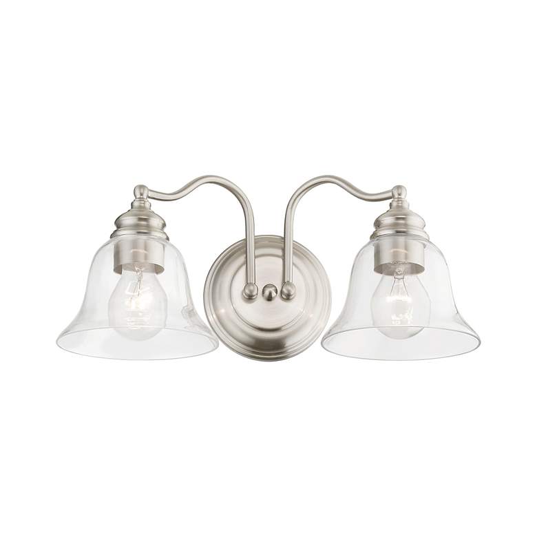 Image 4 Moreland 2 Light Brushed Nickel Vanity Sconce more views