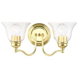 Moreland 2 Light Polished Brass Vanity Sconce