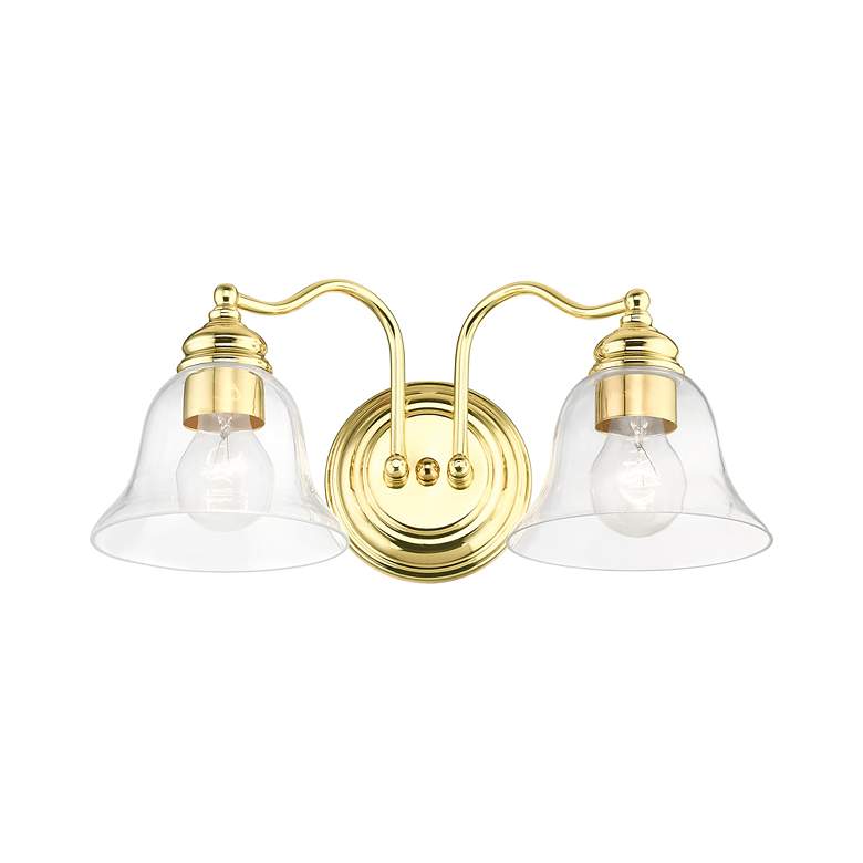 Image 3 Moreland 2 Light Polished Brass Vanity Sconce more views