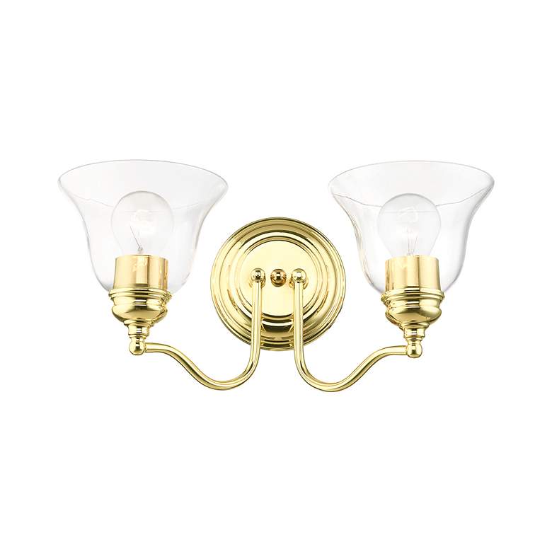 Image 4 Moreland 2 Light Polished Brass Vanity Sconce more views
