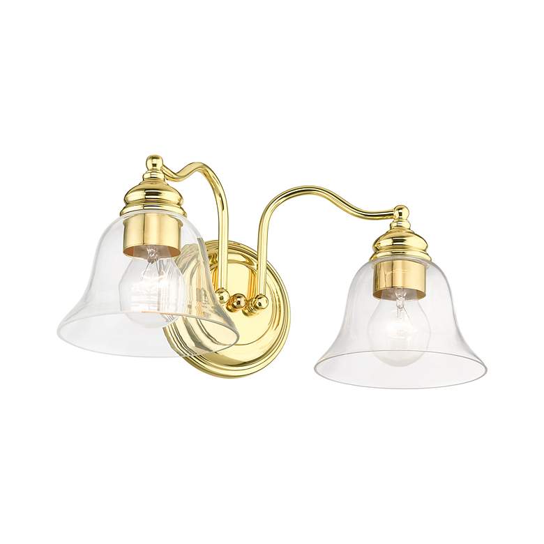 Image 5 Moreland 2 Light Polished Brass Vanity Sconce more views