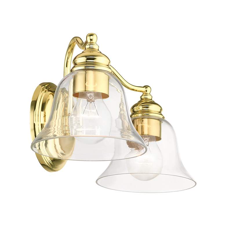 Image 7 Moreland 2 Light Polished Brass Vanity Sconce more views