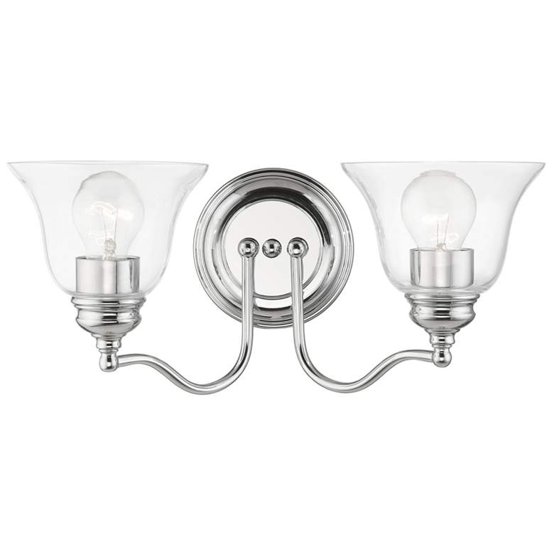 Image 1 Moreland 2 Light Polished Chrome Vanity Sconce