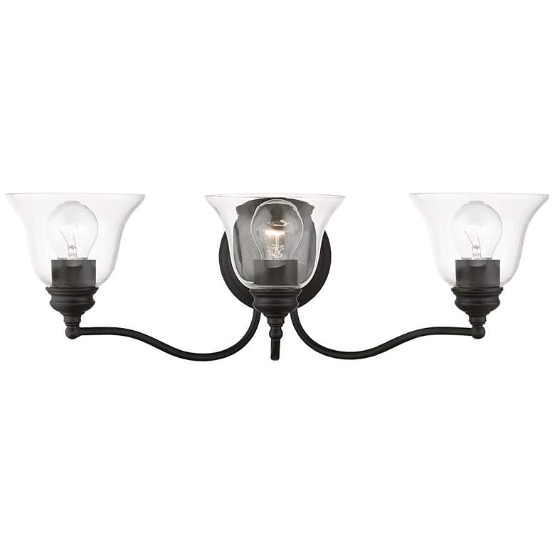 Image 2 Moreland 24" Wide Black 3-Light Vanity Bath Light