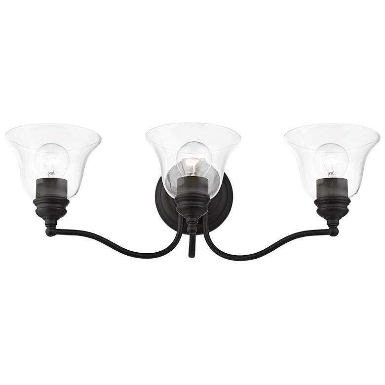 Image 4 Moreland 24" Wide Black 3-Light Vanity Bath Light more views