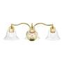 4_Moreland 24" Wide Polished Brass 3-Light Vanity Bath Light more views