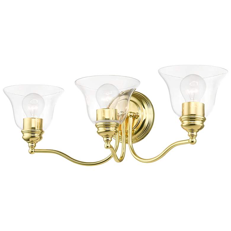 Image 5 Moreland 24" Wide Polished Brass 3-Light Vanity Bath Light more views