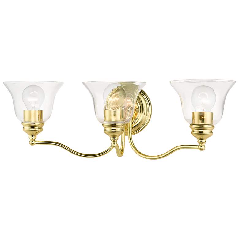 Image 7 Moreland 24" Wide Polished Brass 3-Light Vanity Bath Light more views