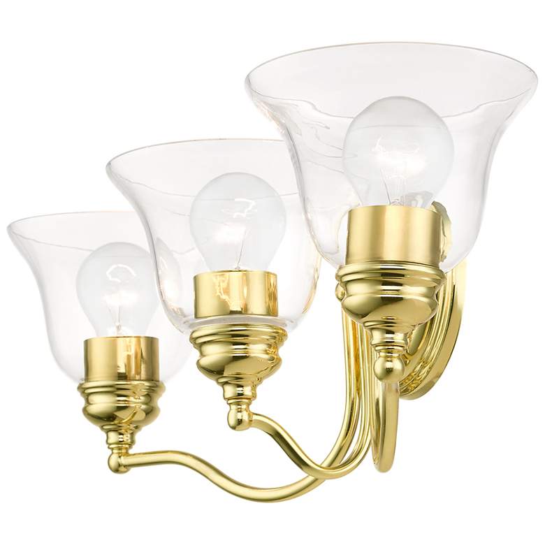Image 7 Moreland 24" Wide Polished Brass 3-Light Vanity Bath Light more views