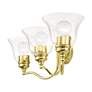 Moreland 24" Wide Polished Brass 3-Light Vanity Bath Light