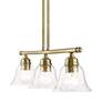 6_Moreland 3 Light Antique Brass Linear Chandelier more views