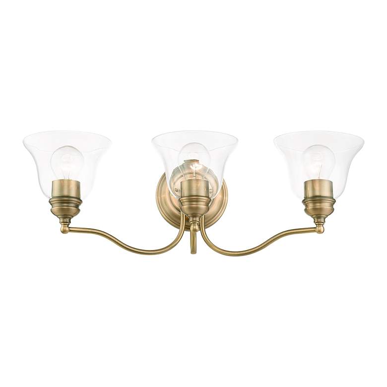 Image 3 Moreland 3 Light Antique Brass Vanity Sconce more views