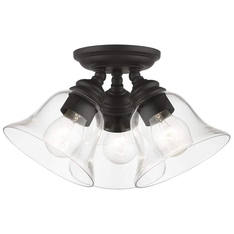 Image 1 Moreland 3 Light Black Large Semi-Flush
