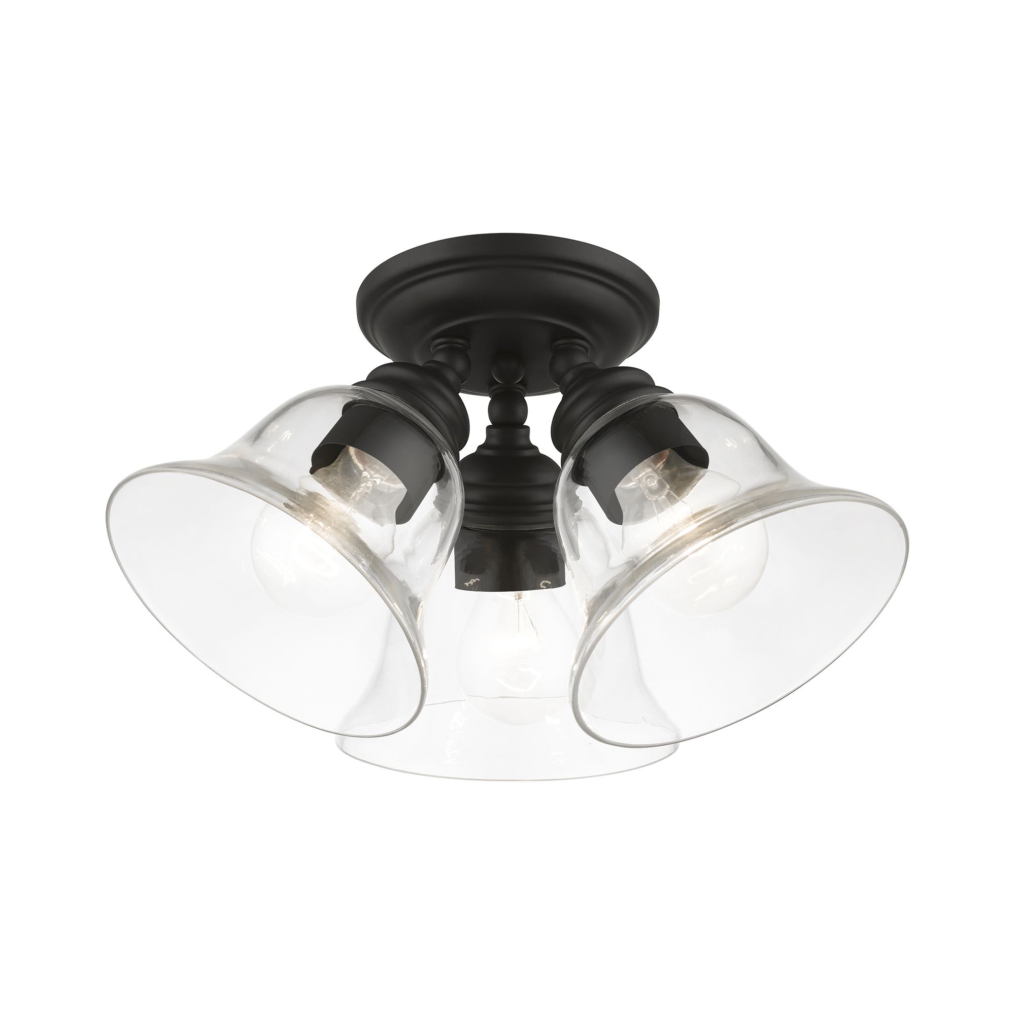 Image 4 Moreland 3 Light Black Large Semi-Flush more views