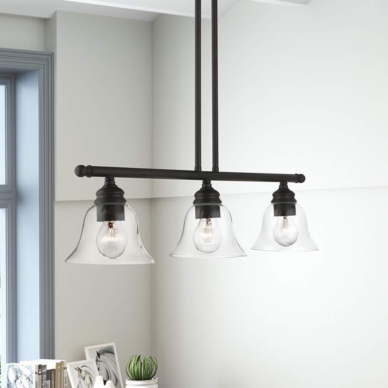 Image 1 Moreland 3 Light Black Linear Chandelier
