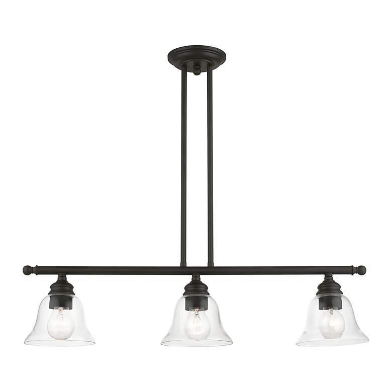 Image 3 Moreland 3 Light Black Linear Chandelier more views