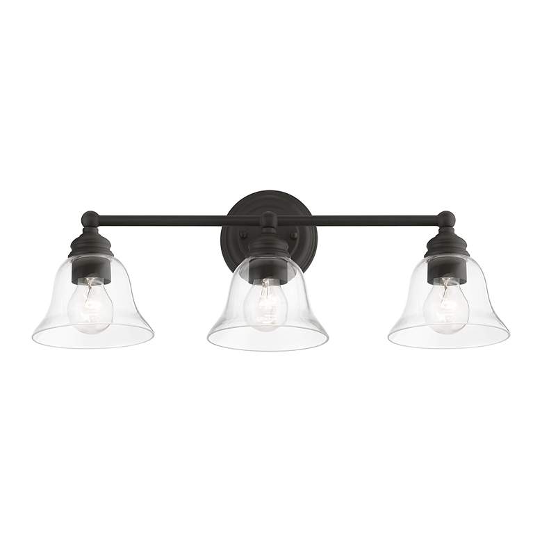 Image 3 Moreland 3 Light Black Vanity Sconce more views