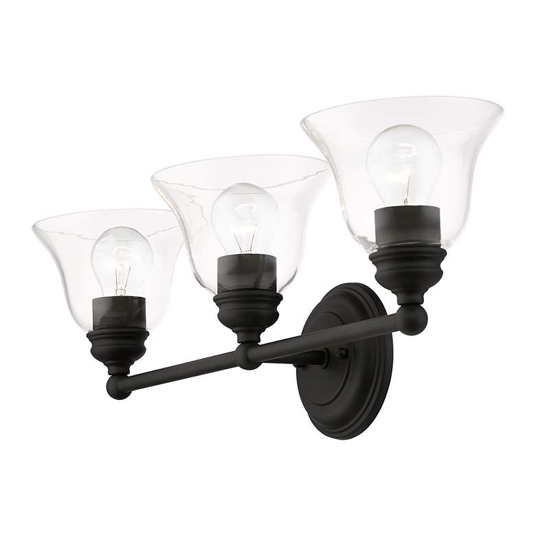 Image 7 Moreland 3 Light Black Vanity Sconce more views