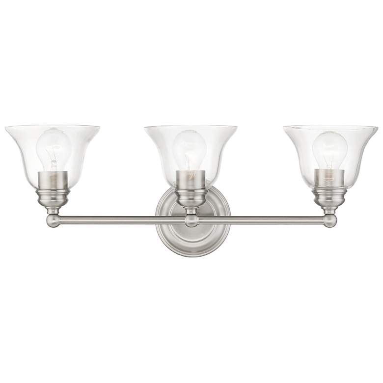 Image 2 Moreland 3 Light Brushed Nickel Vanity Sconce