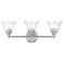 Moreland 3 Light Brushed Nickel Vanity Sconce