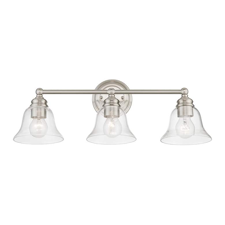 Image 3 Moreland 3 Light Brushed Nickel Vanity Sconce more views