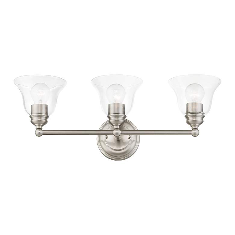 Image 4 Moreland 3 Light Brushed Nickel Vanity Sconce more views