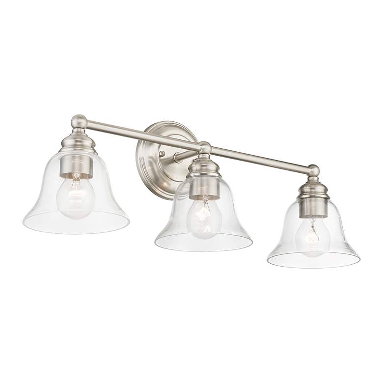 Image 5 Moreland 3 Light Brushed Nickel Vanity Sconce more views