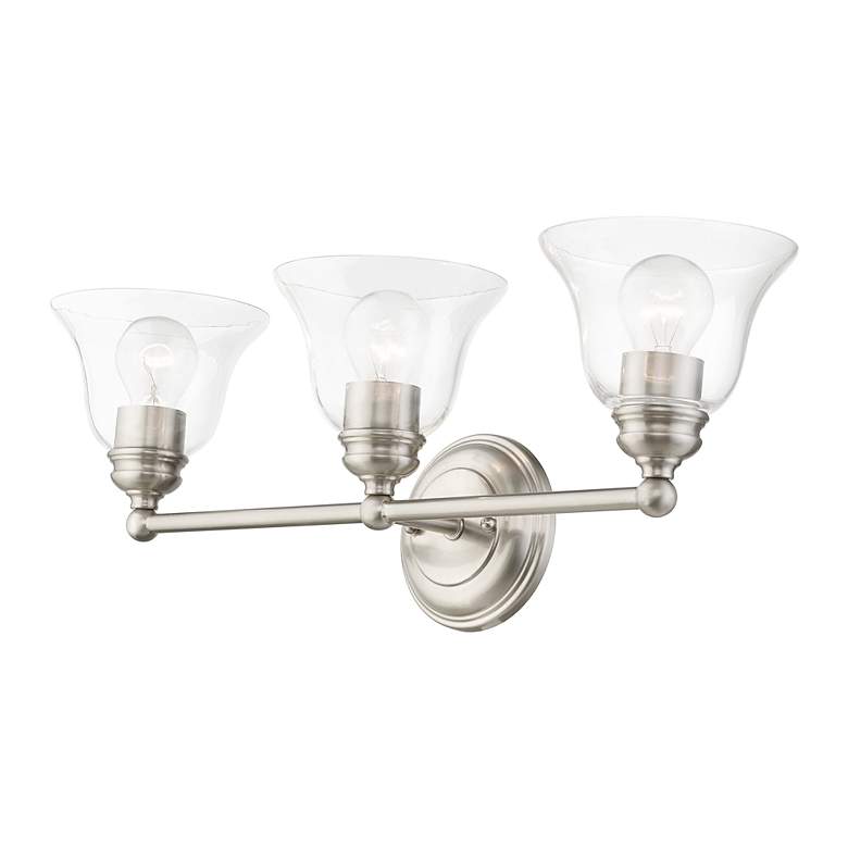 Image 6 Moreland 3 Light Brushed Nickel Vanity Sconce more views