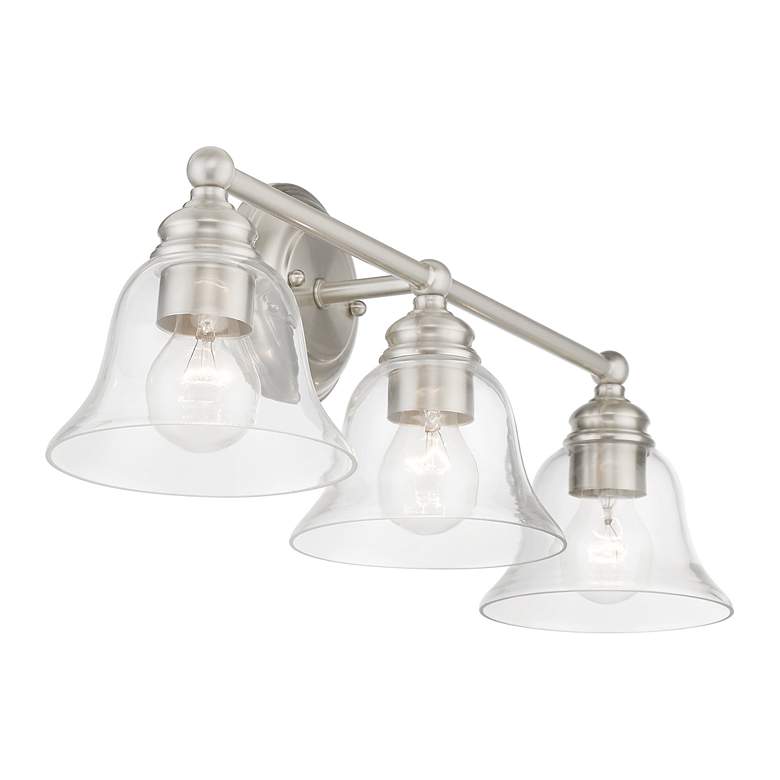 Image 7 Moreland 3 Light Brushed Nickel Vanity Sconce more views