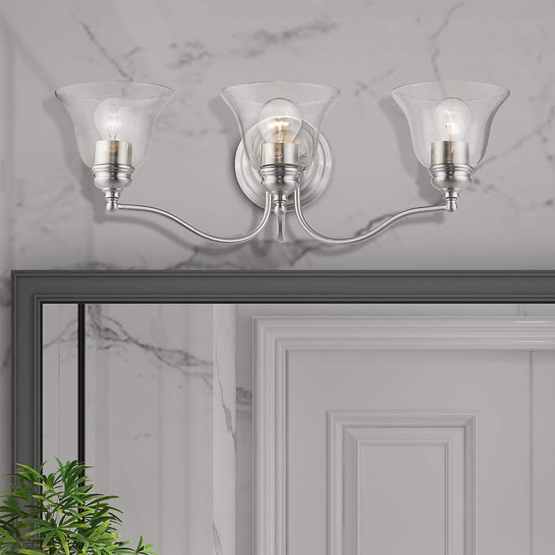 Image 1 Moreland 3 Light Brushed Nickel Vanity Sconce