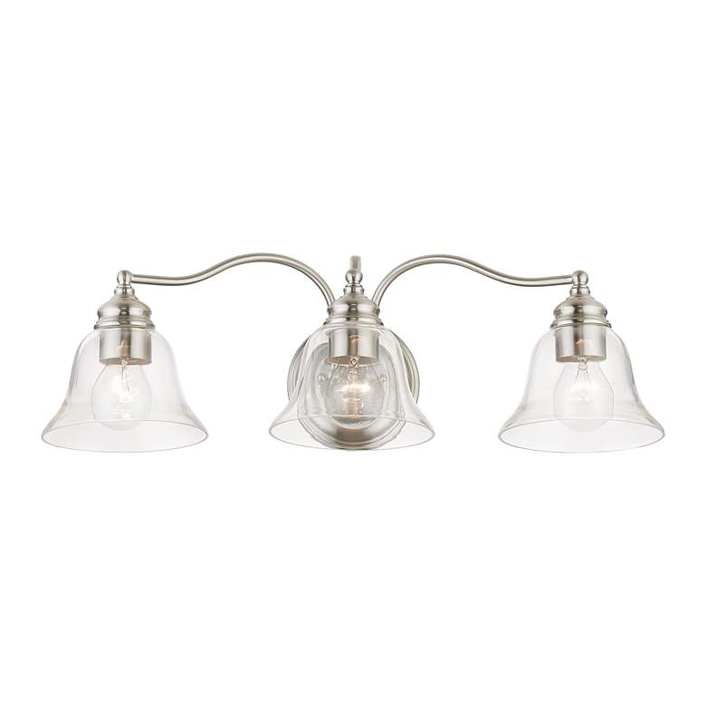 Image 3 Moreland 3 Light Brushed Nickel Vanity Sconce more views