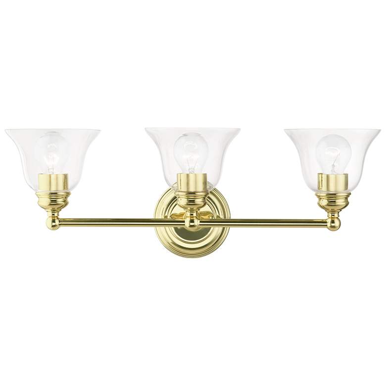 Image 1 Moreland 3 Light Polished Brass Vanity Sconce