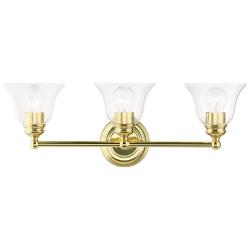 Moreland 3 Light Polished Brass Vanity Sconce