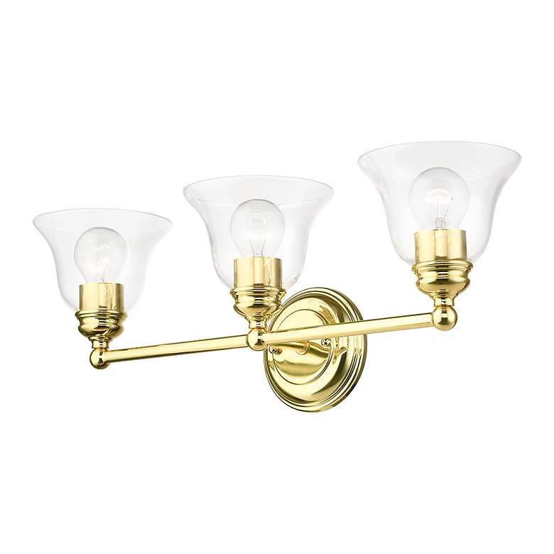 Image 6 Moreland 3 Light Polished Brass Vanity Sconce more views