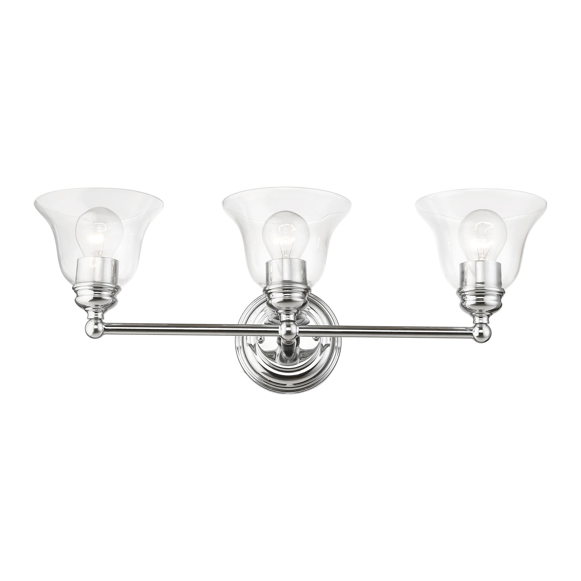 Image 3 Moreland 3 Light Polished Chrome Vanity Sconce more views