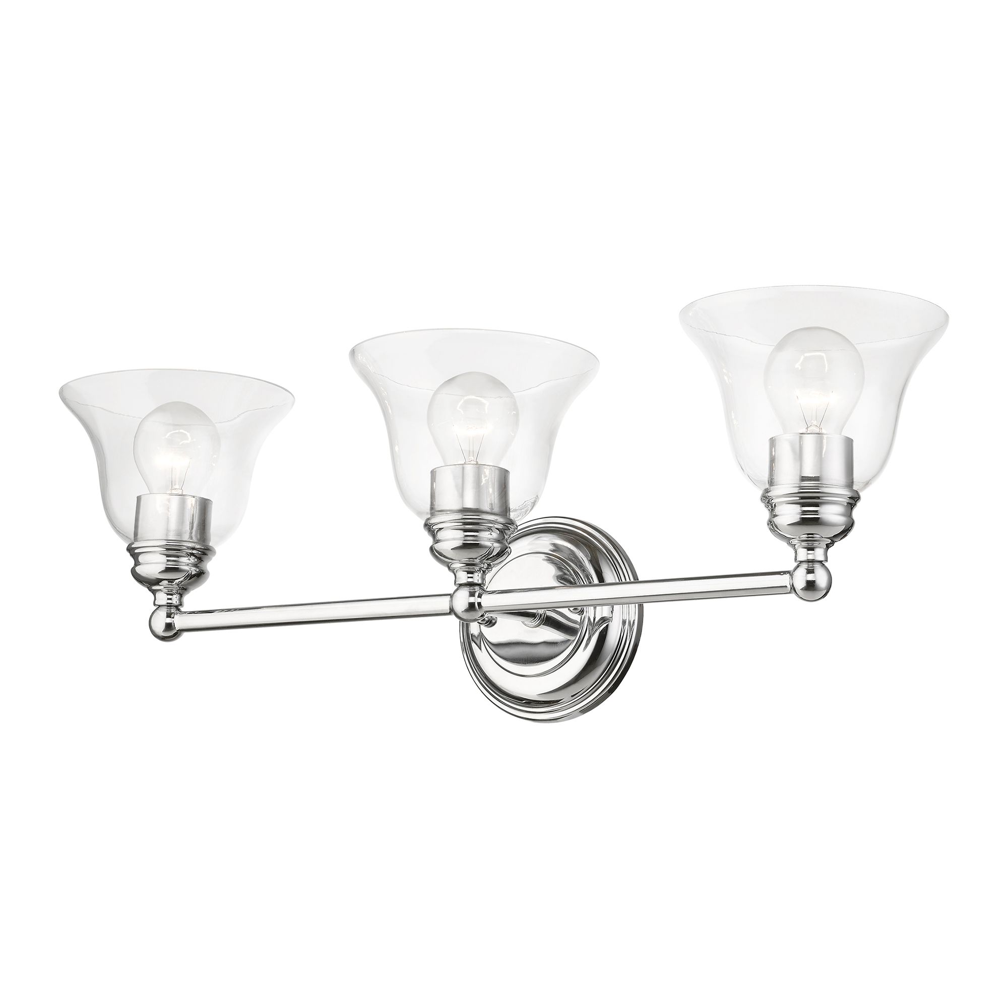 Image 5 Moreland 3 Light Polished Chrome Vanity Sconce more views