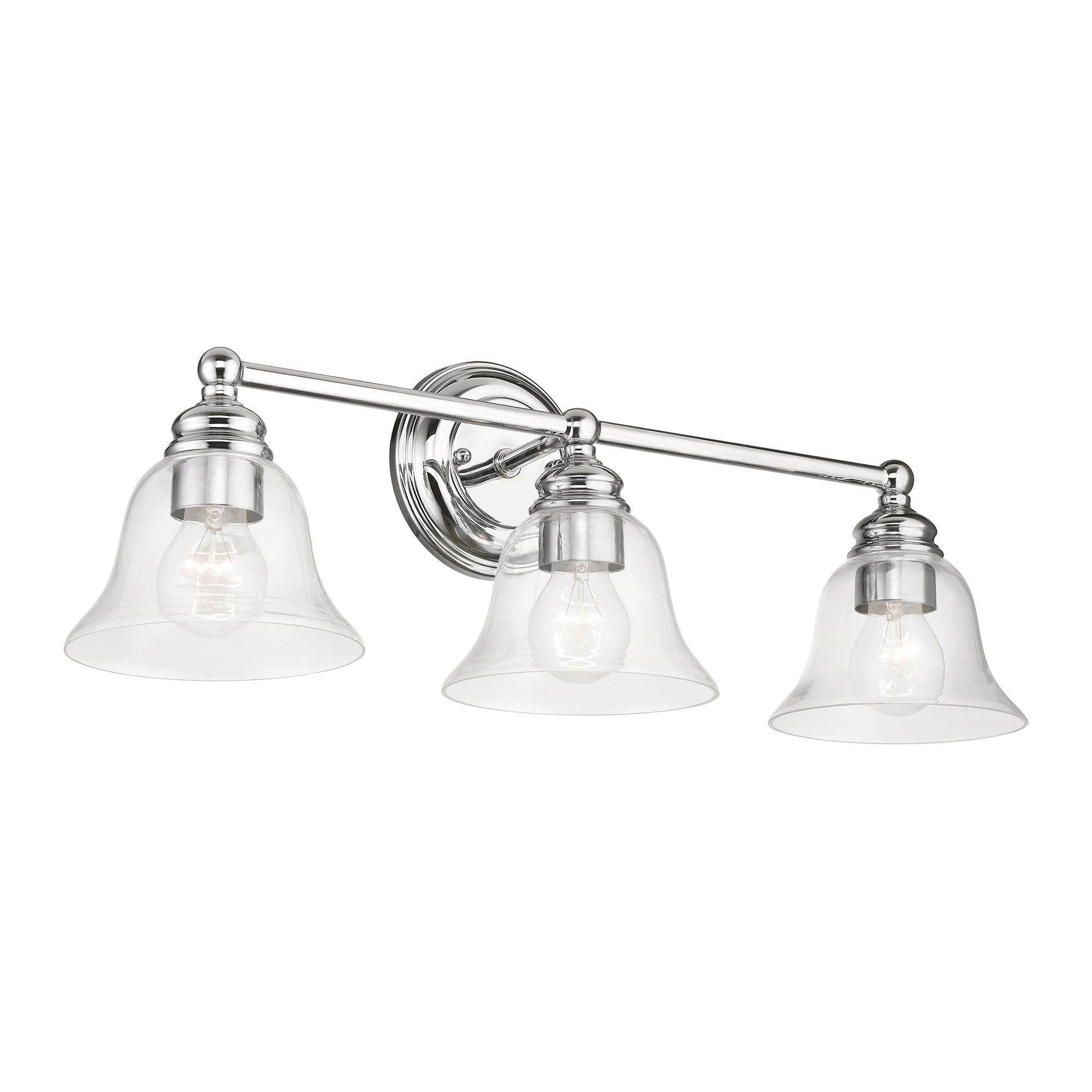 Image 6 Moreland 3 Light Polished Chrome Vanity Sconce more views