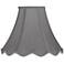 Morell Gray Scallop Bell Lamp Shade 5x12x10 (Spider)