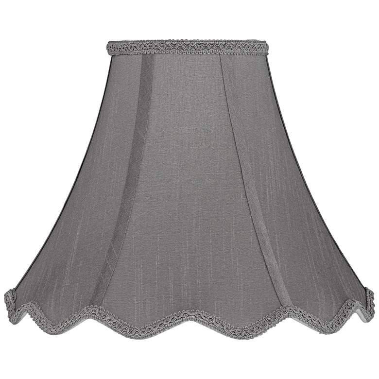 Image 1 Morell Gray Scallop Bell Lamp Shade 5x12x10 (Spider)
