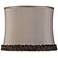 Morell Silver Drum Shade With Braided Trim 13x14x11 (Spider)