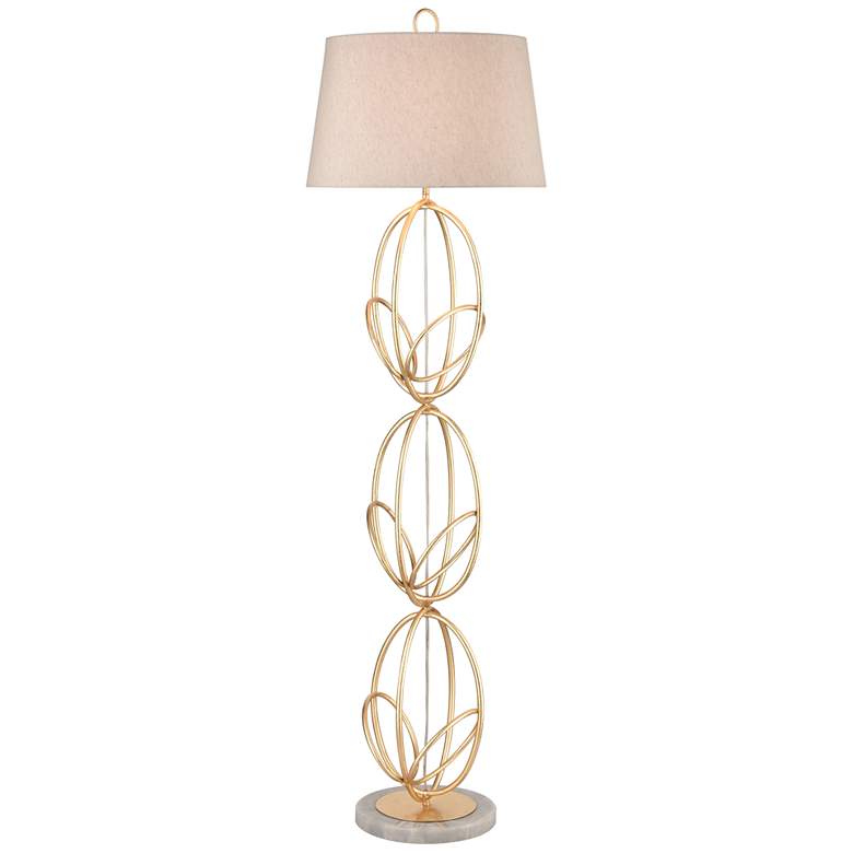 Image 1 Morely Gold Leaf LED Floor Lamp