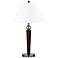 Morely Single Light Espresso Metal USB Nightstand Table Lamp