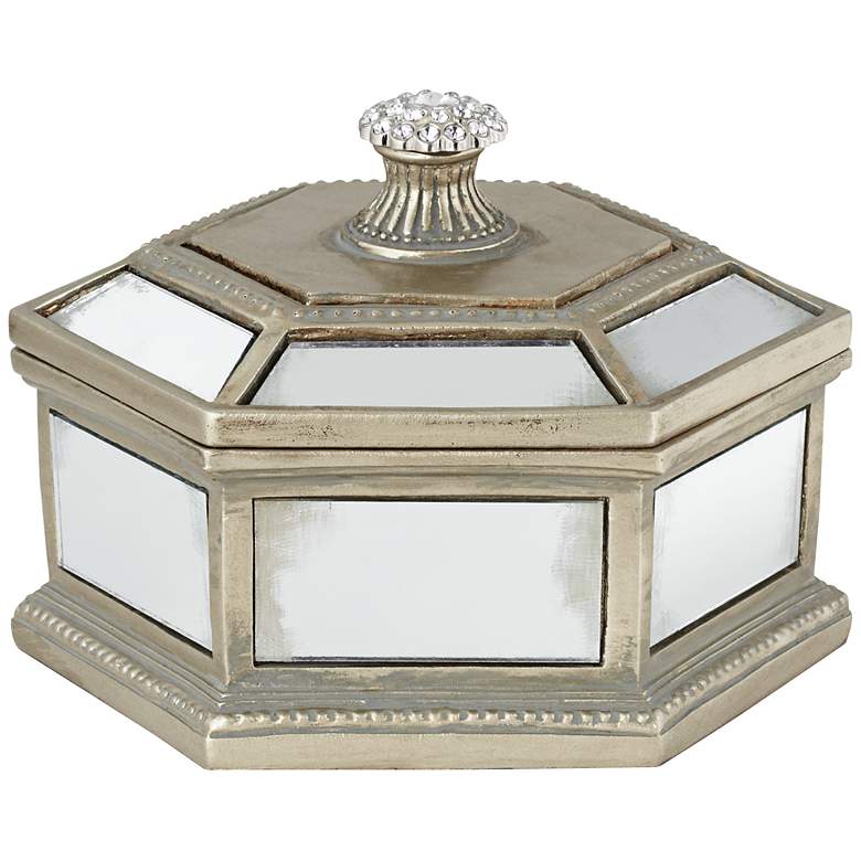 Image 1 Morena Mirrored Gold Covered Box