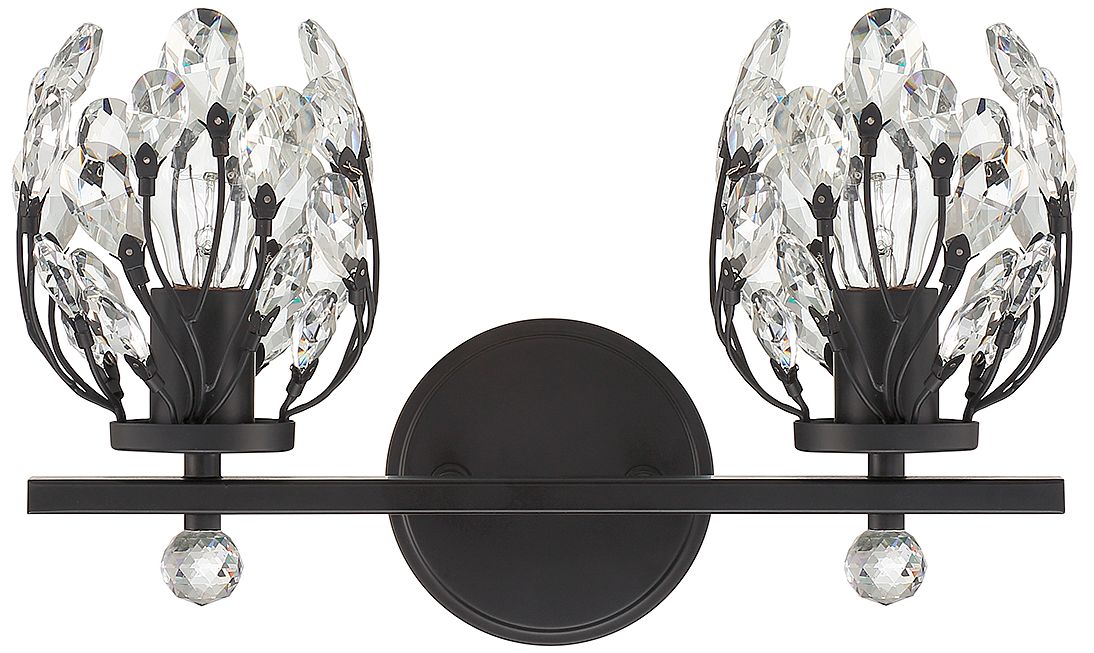 Image 2 Moreno 2-Light Bathroom Vanity Light in Matte Black more views