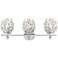 Moreno 23 1/2" Wide Chrome Crystal 3-Light Bath Light