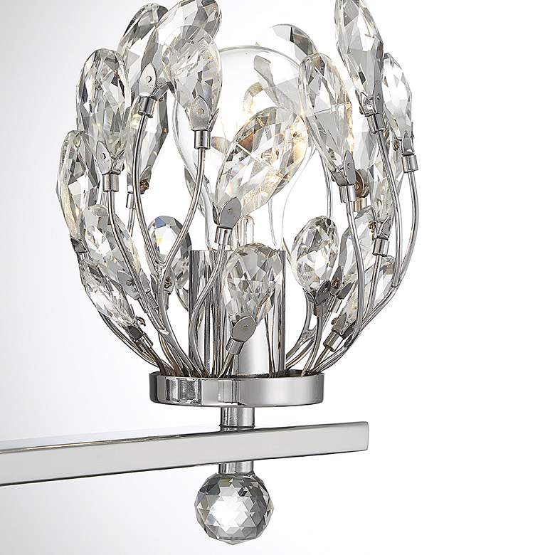 Image 3 Moreno 23 1/2" Wide Chrome Crystal 3-Light Bath Light more views