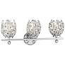 6_Moreno 23 1/2" Wide Chrome Crystal 3-Light Bath Light more views